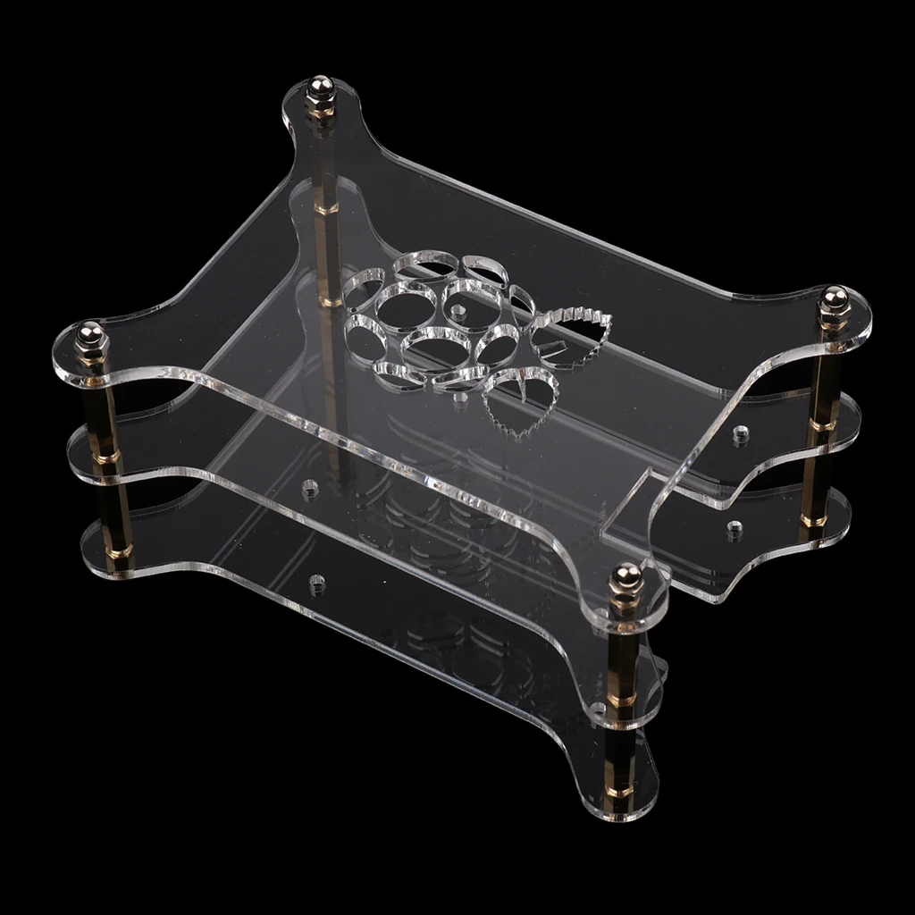 Acrylic Case Stack Enclosure Stackable Dog Bone Shape for Raspberry pi 3 /2
