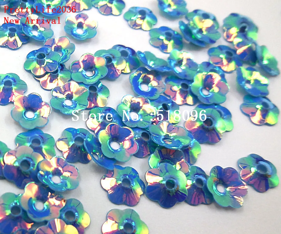 perfect Loose Sequins Amazing Laser Blue AB Color 6mm,Rhinestones For