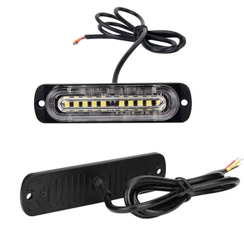 

Pair Universal16/19Selectable Flashing Deck Surface Headlight Ultra-thin LED Car Truck Emergency Side Strobe Warning Light Amber