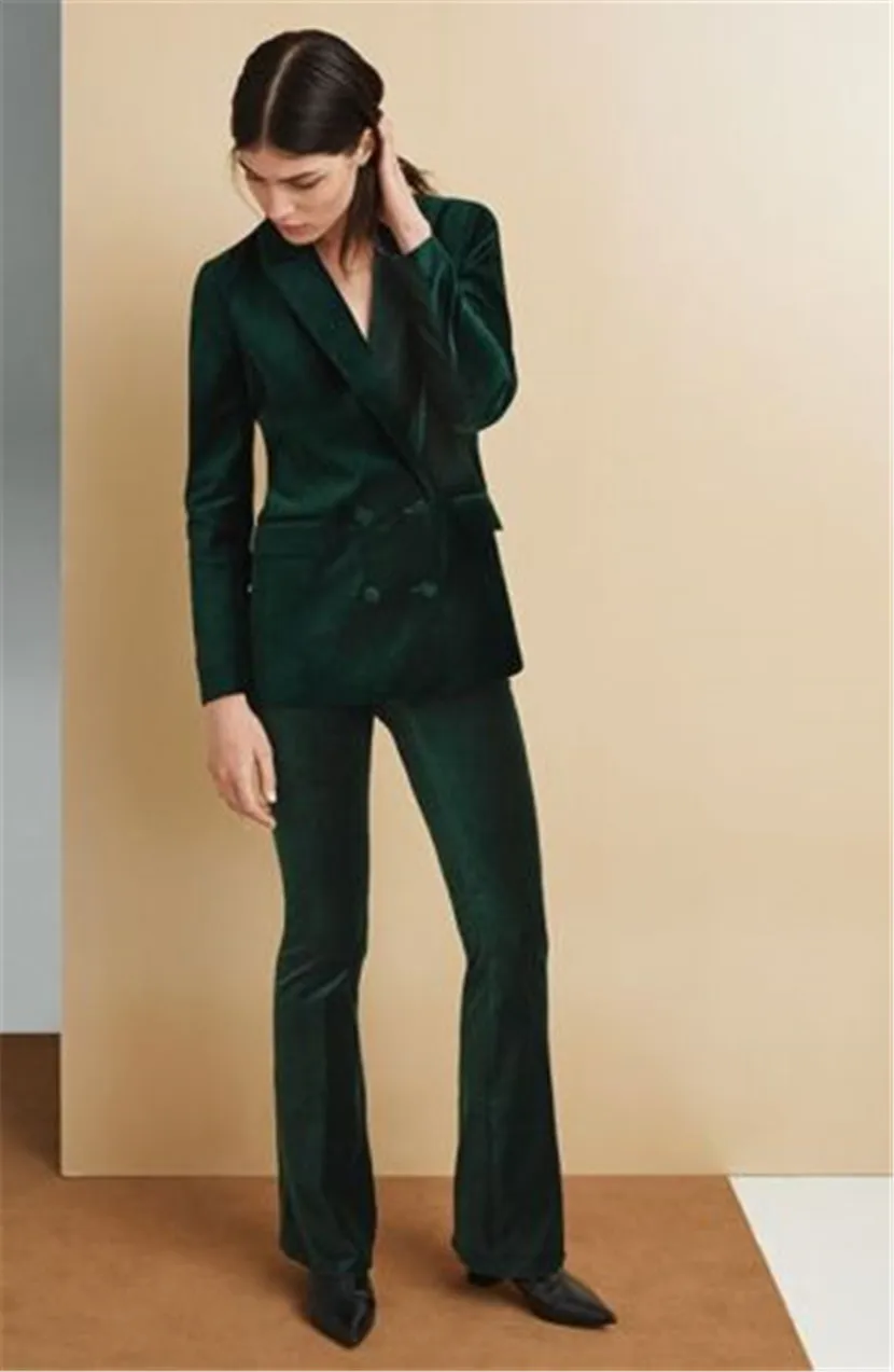 Блейзер для работы, Официальный пиджак, брюки, костюм для женщин, деловой бордовый, Офисная форма, женские костюмы, комплект из 2 предметов, женский - Цвет: Picture Style