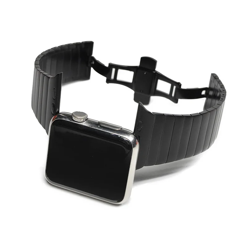 Металлический ремешок для Apple Watch 5 44 мм 40 iWatch 42 38 браслет бабочка нержавеющая