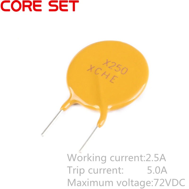 10 STKS 72 V 2.5A 2500MA PPTC Zelfherstellende Zekering RXEF250 XF250