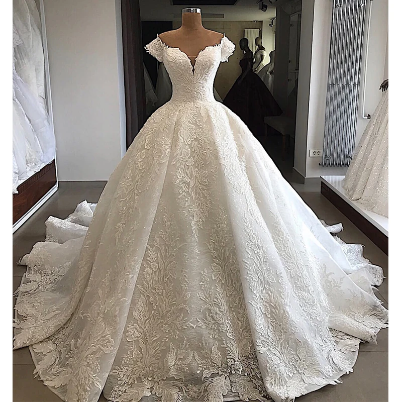 Роскошное Свадебное платье с индивидуальной аппликацией Robe De Mariee 2019 Свадебные