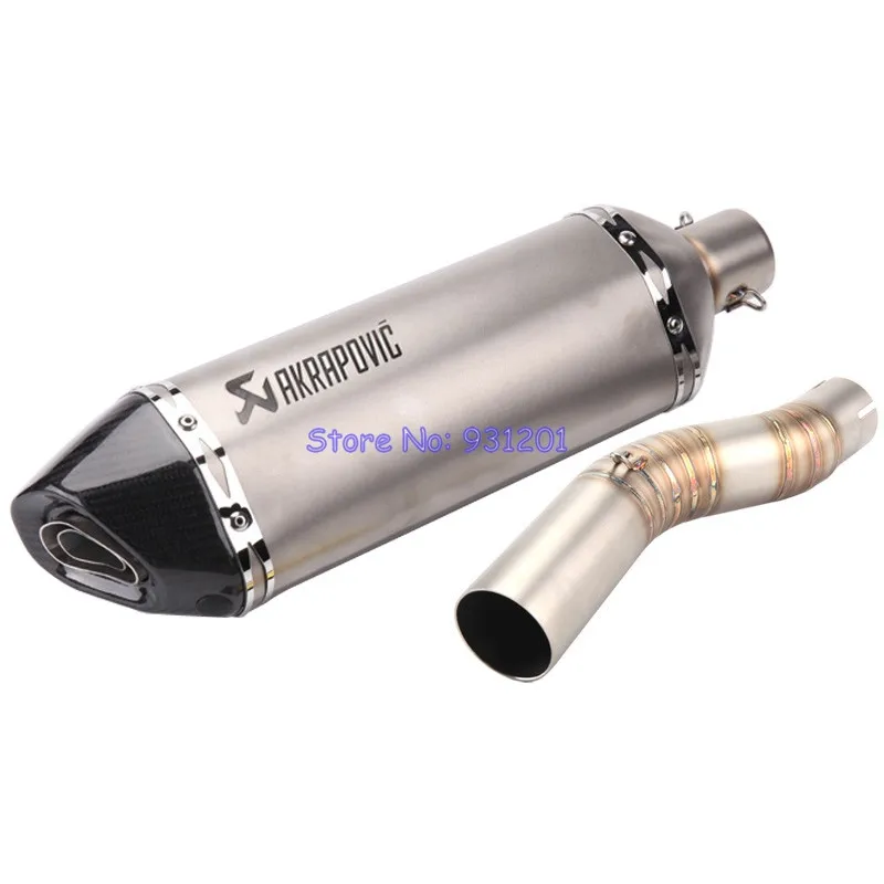

Motorcycle Akrapovic Exhaust Pipe Muffler for GSXR1000 GSXR 1000 K5 K6 Connect Middle Link Pipe Set with End Pipe Muffler