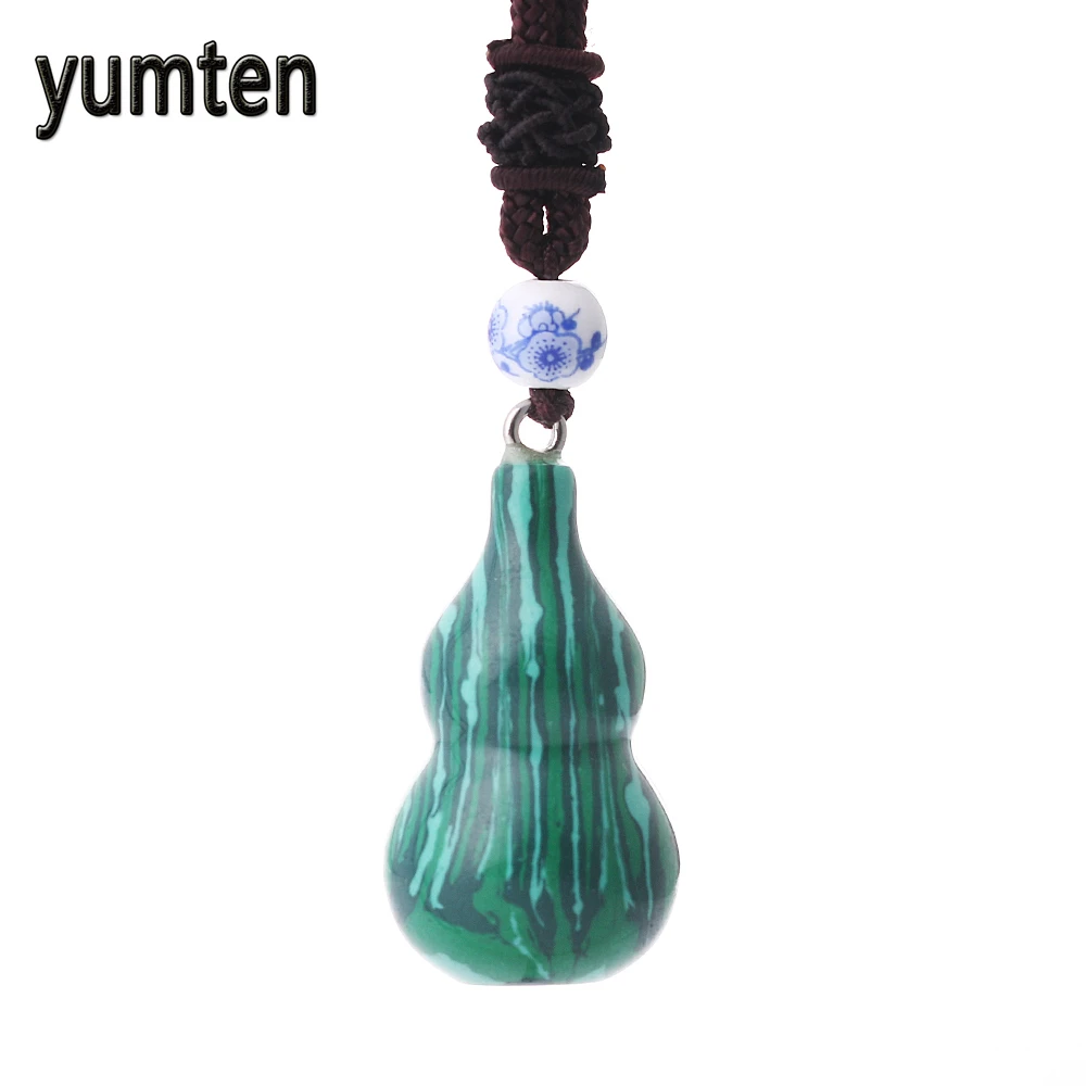 

Yumten Party Necklace Gourd Pendant Natural Crystal Fine Jewelry Rhinestone Turquoise Granate Taki Skyrim Sailor Steampunk Snake