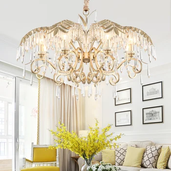 

2019 Luxury Crystal Chandelier Living Room Lamp lustres de cristal indoor Lights Crystal Pendants For Chandeliers Free shipping