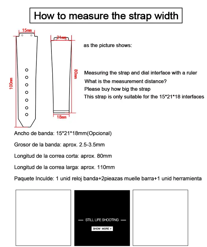 Женский силиконовый ремешок 15 мм x 21 мм для Hublot ремешок резиновый ремешок водонепроницаемый спортивные часы аксессуары