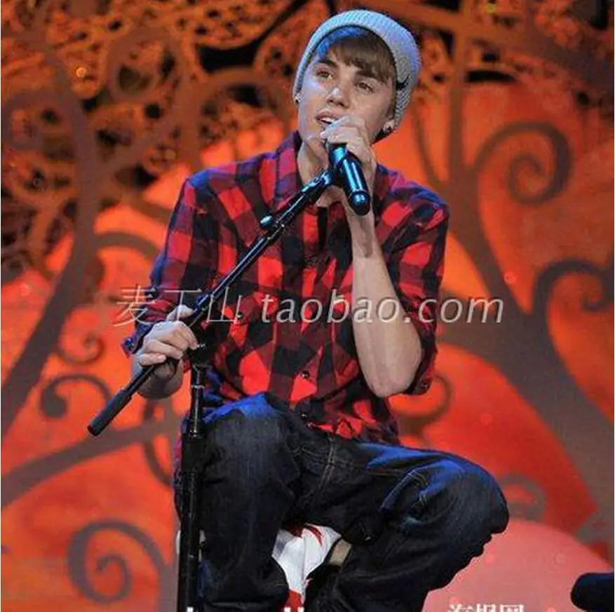 XS 3XL ! 2017 New men's clothing clothes Justin Bieber Red