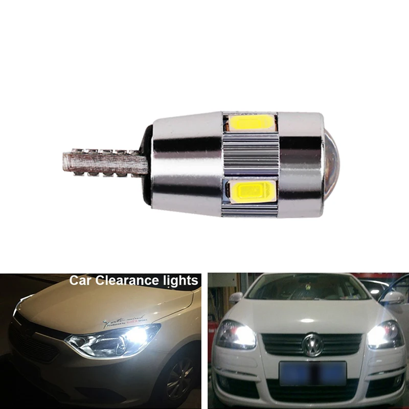 Светодиодный фонарь 6x T10 W5W Blub CANBLUS супер яркий светильник для салона автомобиля