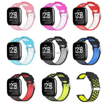 

Replacement Fitness Smart Watch Soft Silicone Strap Bands with Ventilation Holes For Fitbit Versa