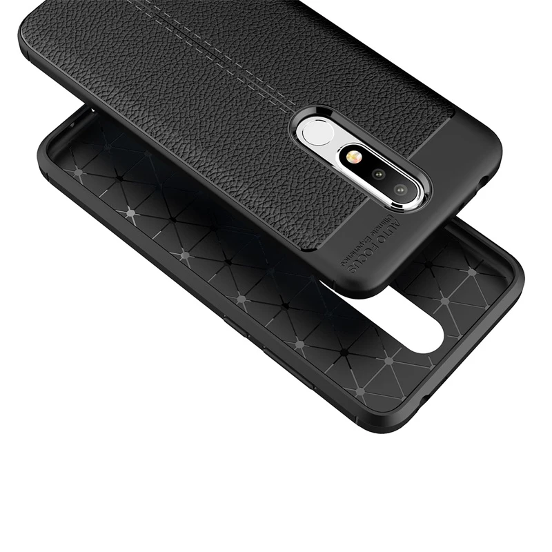 Чехлы для Nokia 5 1 Plus/X5 чехол Роскошный накладка из искусственной кожи Мягкий ТПУ с