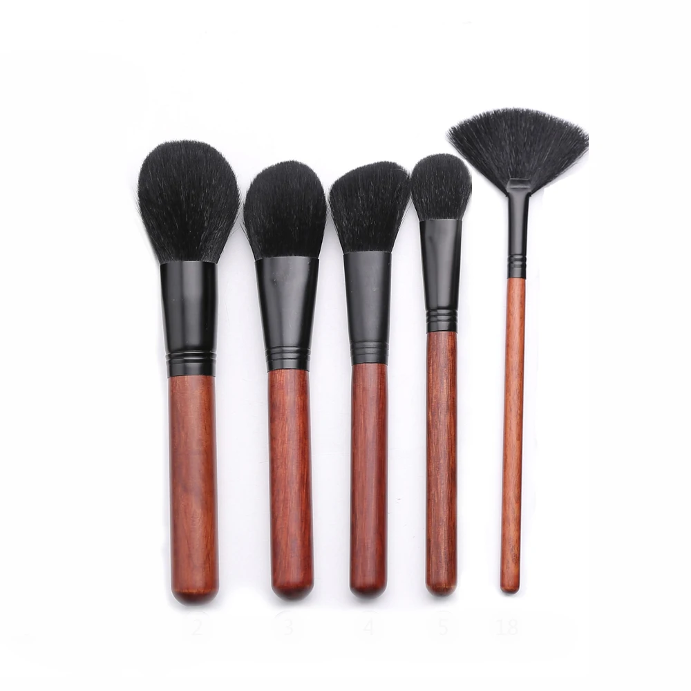 

Goat synthetic Hair Makeup Brushes Set Pro Face Eye Shadow Foundation Blush Contour Brush Makeup Tool Red Wood Make up Brush Set
