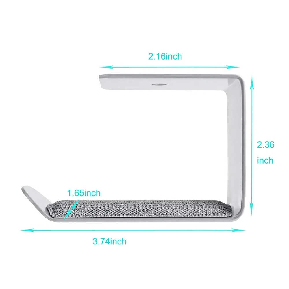Headphone Stand Hanger Metal Headphone Holder Wall Mount Gaming Headset Holder Stand Silver 