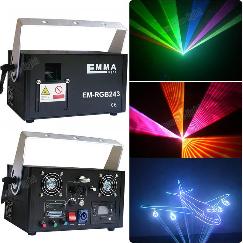 

ILDA 2W RGB full color Animation laser projector light for dj music lighting/logo/texts ads/stage/party/club/pub/KTV projector