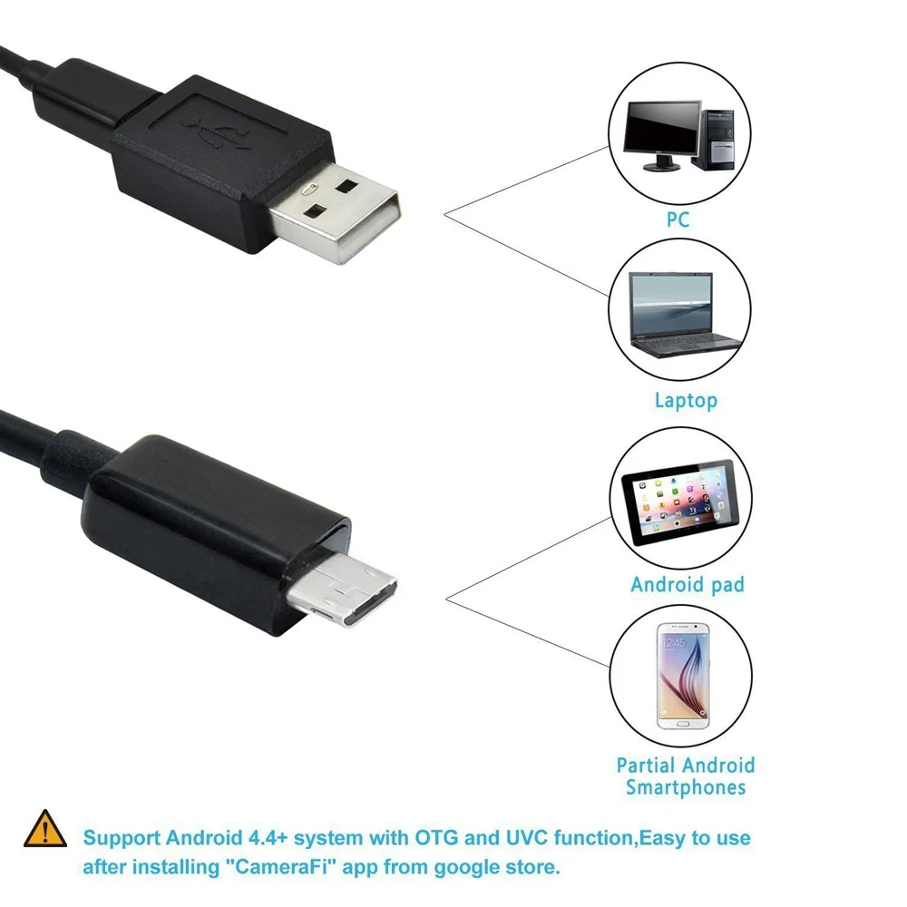 USB эндоскоп 7 мм Водонепроницаемый Бороскоп Инспекционная камера для Android видео Cam