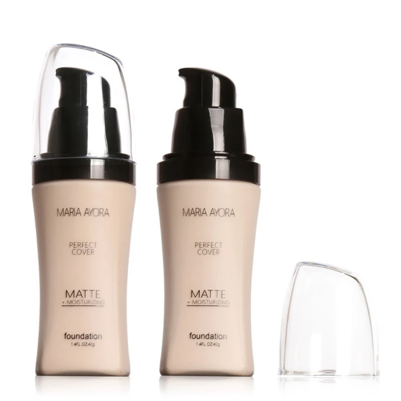

MARIA AYORA Liquid Foundation Moisturizing Long Lasting Oil Control Full Cover Up Blemishes Concealer Base Makeup Cosmetics