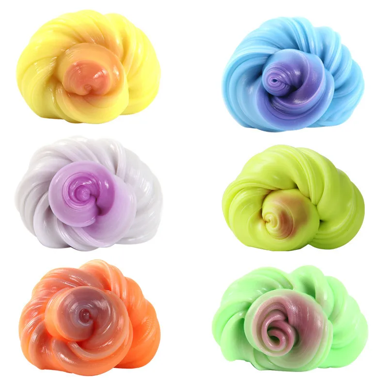 

Slime Novelty Creative Hand Gum Discolor Plasticine Slime Intelligent Silly Putty light UV Clay Relieve Stress Mud Toy Kids Gift