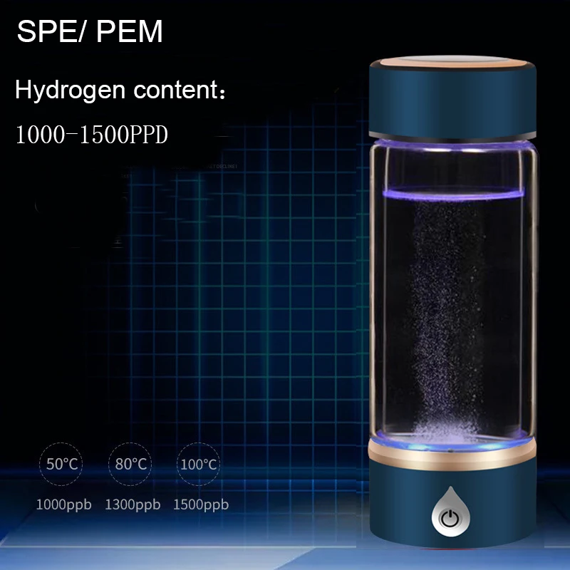 Spe/Pem водород богатый генератор бутылка с ионизатором воды Seperate H2 и O2 высокого чистого водорода ПЭТ бутылка использования