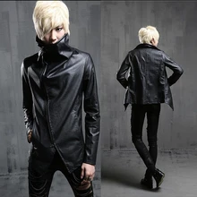 Тренд мужской кожаный мотоцикл заклепки панк ночной клуб шоу кожаная куртка/m-xxl