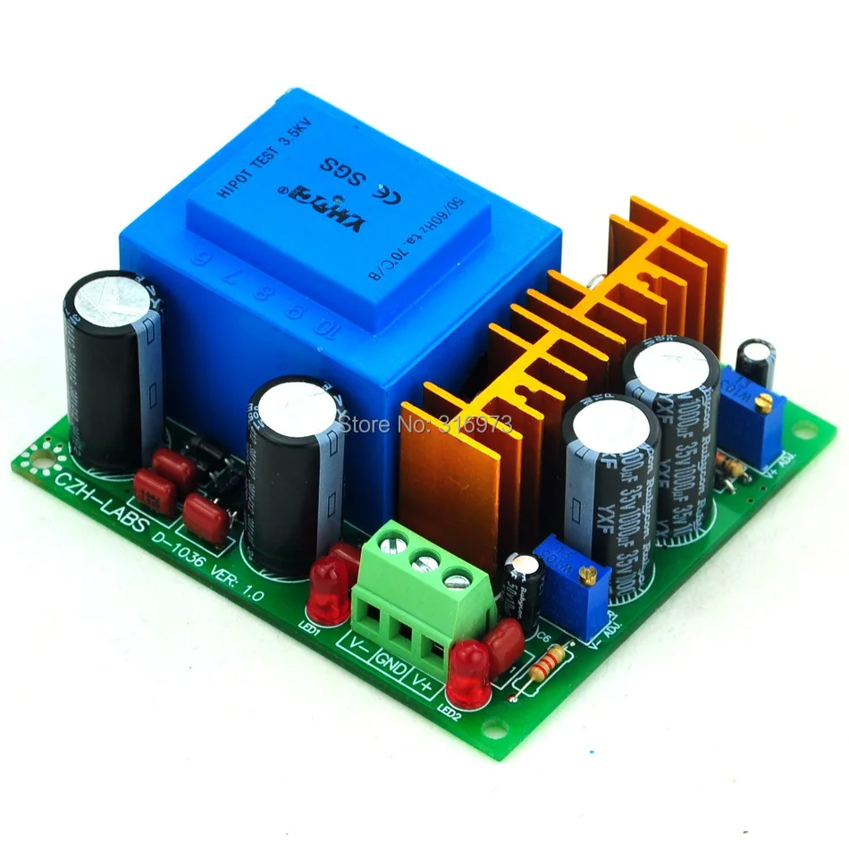 

In AC230V Out Positive/Negative DC1.25~15.8V Adjustable Voltage Regulator.