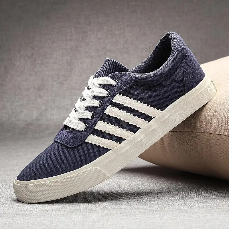 

YOUBROER Spring Canvas Shoe Fastening Belt Is A Man Recreational Low Help Student Flat Bottom Board Shoe Tide Shoes