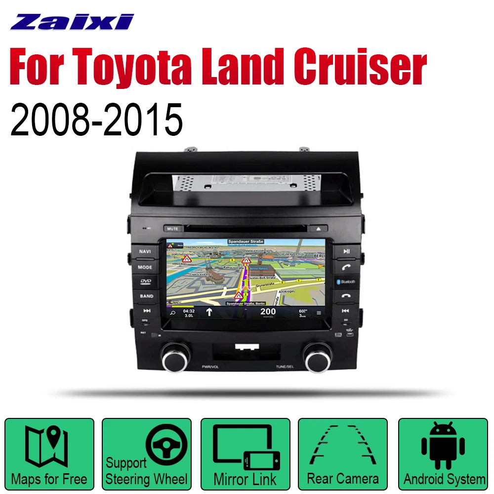 

ZaiXi Auto Radio 2 Din Android Car DVD Player For Toyota Land Cruiser 2008~2015 GPS Navigation BT Wifi Map Multimedia system