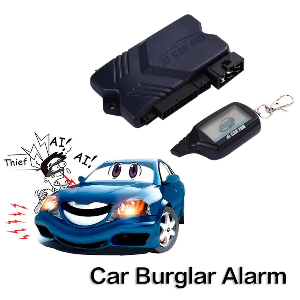 Air-Auto-Fun-twee-weg-Auto-Inbraakalarm-RC-Mute-Diefstalbeveiliging-Systeem-Russische-versie-Twee-Manier-voor