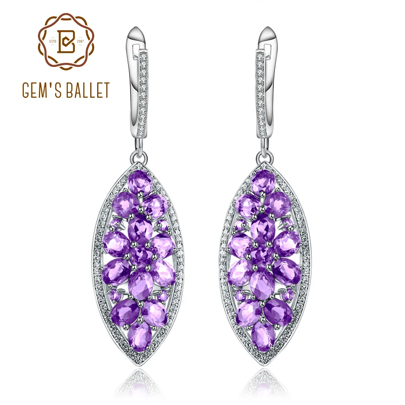 Женские винтажные серьги-подвески GEM'S BALLET серьги из стерлингового серебра 925