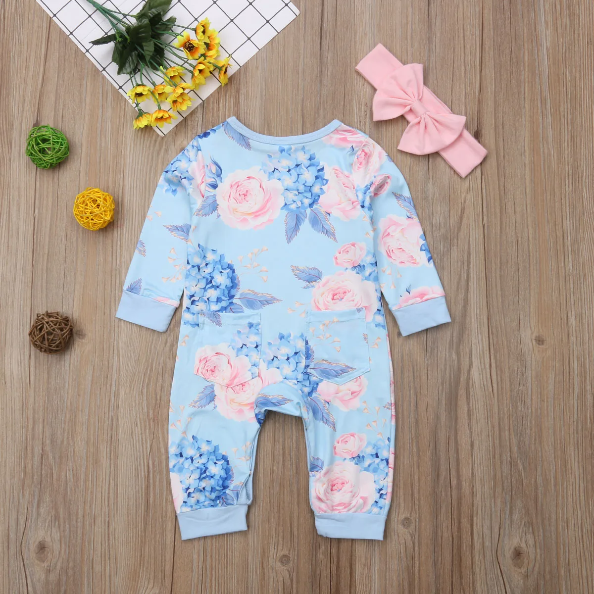 Pudcoco, новинка, США, для маленьких девочек, цветочный Песочник Комбинезон хлопковый комплект одежды