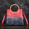 Sacs en cuir véritable femmes croix corps fourre-tout sac à main sac à main brosse couleur carré Vintage loisirs Messenger épaule Top poignée sac ► Photo 1/6