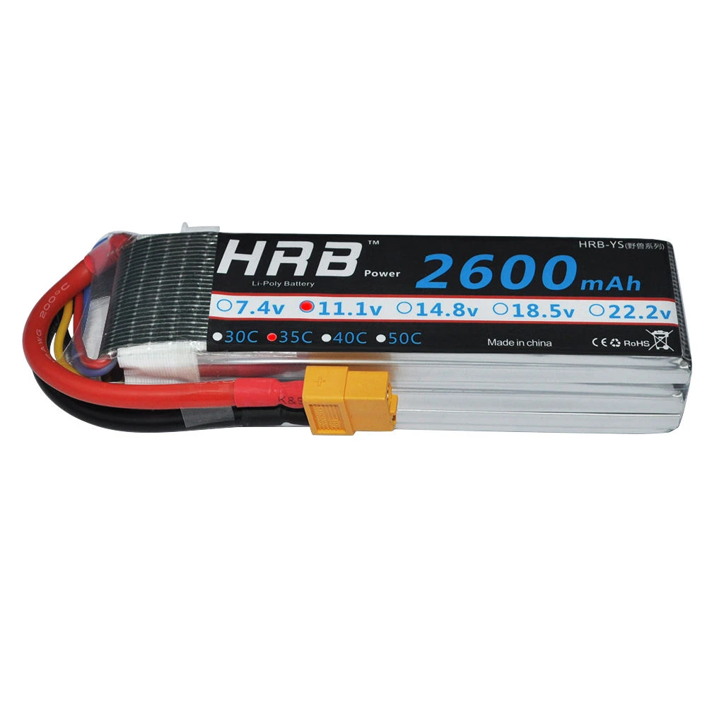 HRB RC Lipo батарея 3S 11,1 V 1500mah 1300mah 2200mah 2600mah 90C 45C 65C 30C 35C Li-poly батарея для FPV RC дронов вертолетов