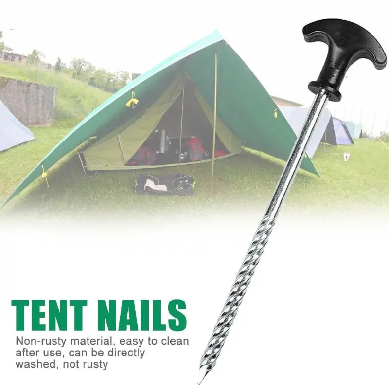 Ветрозащитная высокопрочная светящаяся пластиковая головка из нержавеющей стали колья для палатки колышки для палатки приспособление для кемпинга-палатка колышек