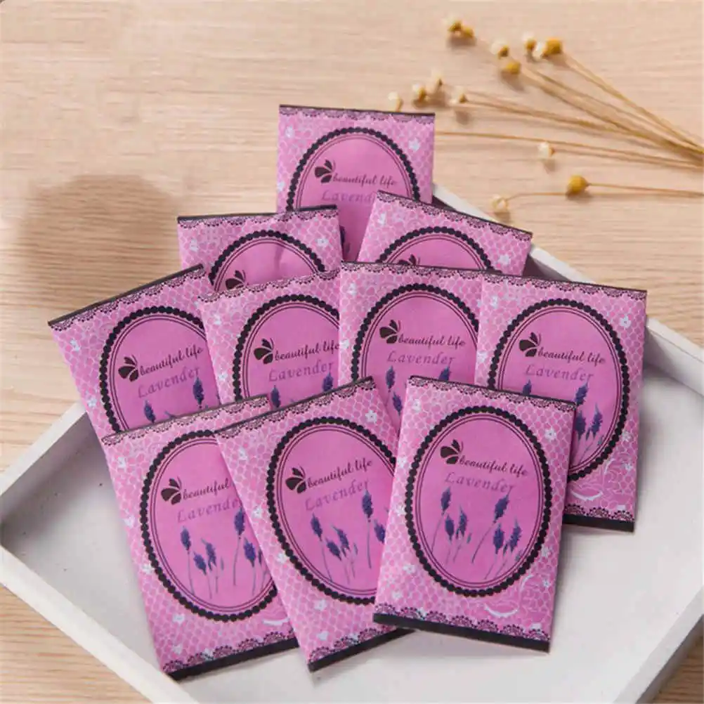 10Pcs/lot Mini Wardrobe Drawer Freshener Fragrance Sachet Bag Natural