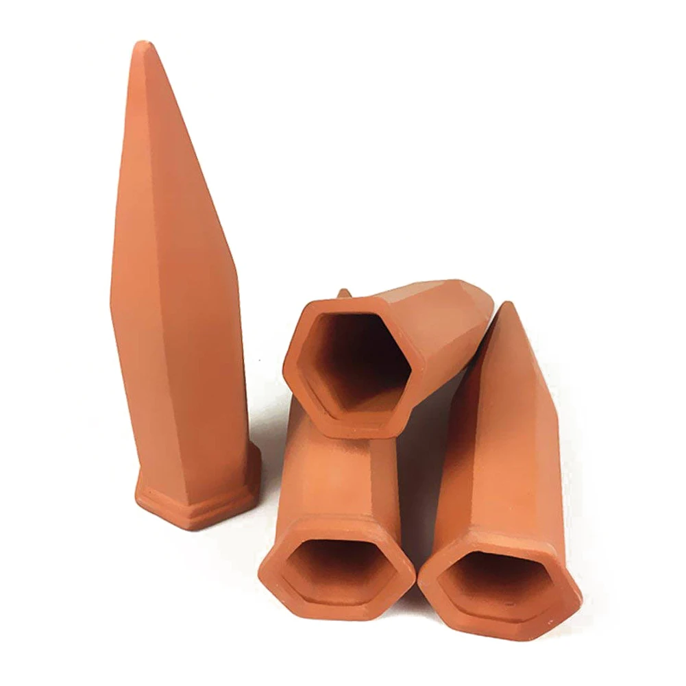 

NOCM Terracotta Plant Watering Spikes, Self Irrigation Watering System,Vacation Plant Waterer,4 Pcs Watering Device, Garden Wa