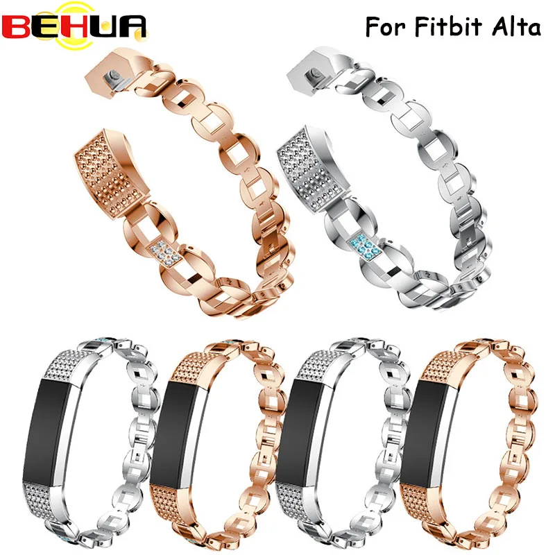 Fashion Stainless Steel Watch Band Wrist Strap for Fitbit Alta Smart Watch