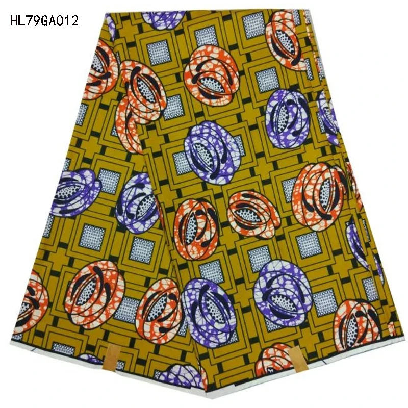 Cheap yellow African Print material Ankara African Wax Print Fabric for