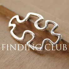 30 шт. античный серебряный аутизм головоломка осознания части соединители Шарм соединитель металлический браслет ожерелье ювелирных изделий A556