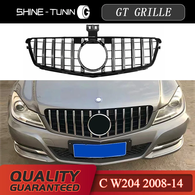 

Front grille Suitable forM-B C Class W204 GT GTR grille C180 C200 C300 C250 C350 2008-14 with emblem