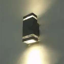 20 штук 8 Вт IP54 вверх и вниз открытый настенный светильник Алюминий поверхностного монтажа открытый крыльцо свет сада
