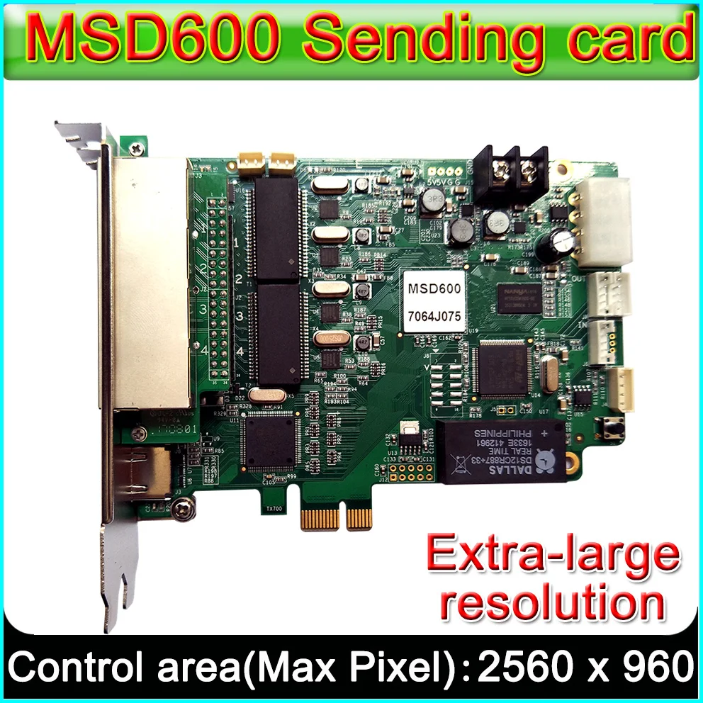 

NOVASTAR MSD600 LED Display Sending Card,Outdoor and Indoor Full Color P2.5-P10-P20 LED Video Display Synchronous controller