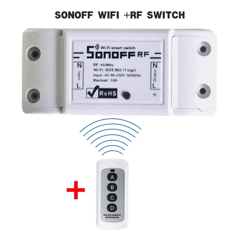  Itead Sonoff Basic Wifi Switch DIY Wireless Remote Domotica Light Smart Home Automation Relay Module Controller Work with Alexa