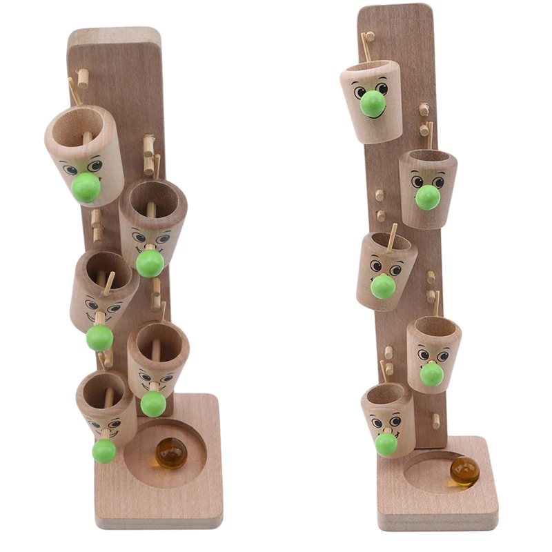 

Baby Montessori Wooden Blocks Tree Glass Ball Run Track Game Kids Children Intelligence Educational Learning Toy Child Day Gift