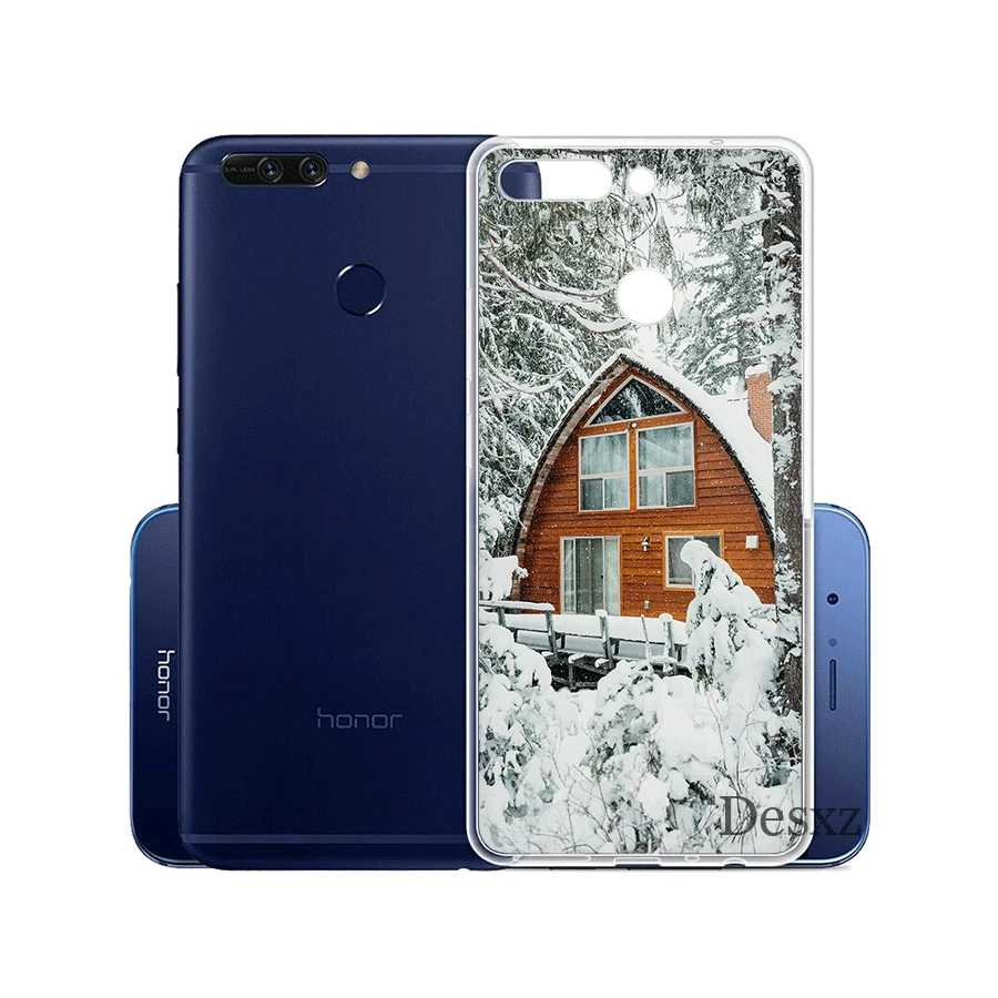 Чехол для телефона зимний Снежный лес Huawei Y5 Y6 Y7 II 2017 2018 Prime защитный