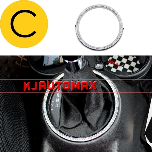 Для Mini Cooper Blingbling Кристальные эмблемы наклейки R55 R56 Clubman(2007-2013) аксессуары украшения - Название цвета: C