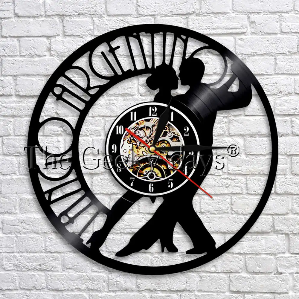 

Tango Argentina Art Decor Vinyl Record Wall Clock Modern Design Dancing Art Wall Clock Wall Decor Gifts For Tango Lover