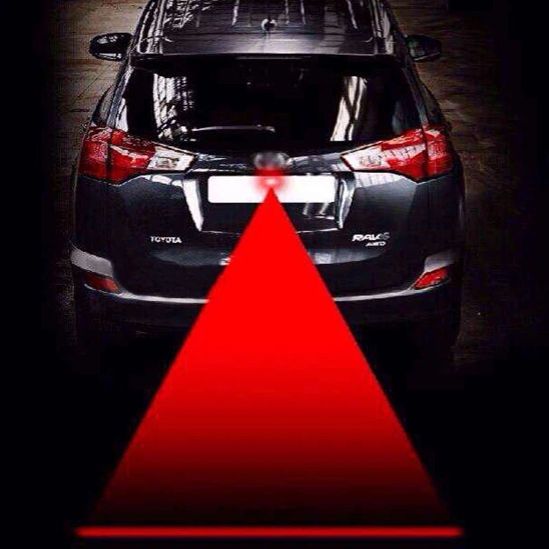 12V Car Styling Newest Anti Collision Rear-end Car Laser Tail Fog Light Auto Brake Parking Lamp Rearing Warning Light AH