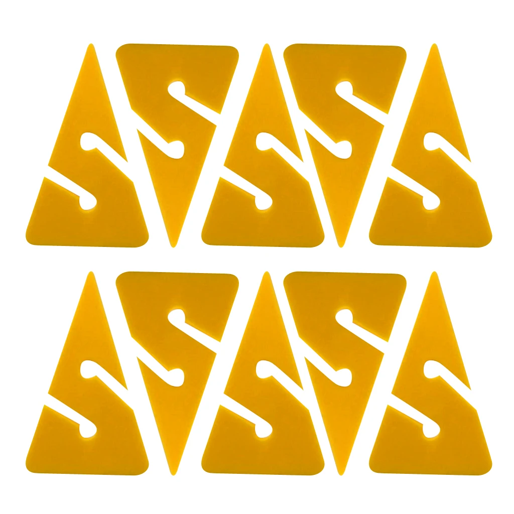 10 Pieces Compact Triangle Shaped PVC Dive Directional Rope Line Arrow Markers for Scuba Cave and Wreck Diving Safety Gear 