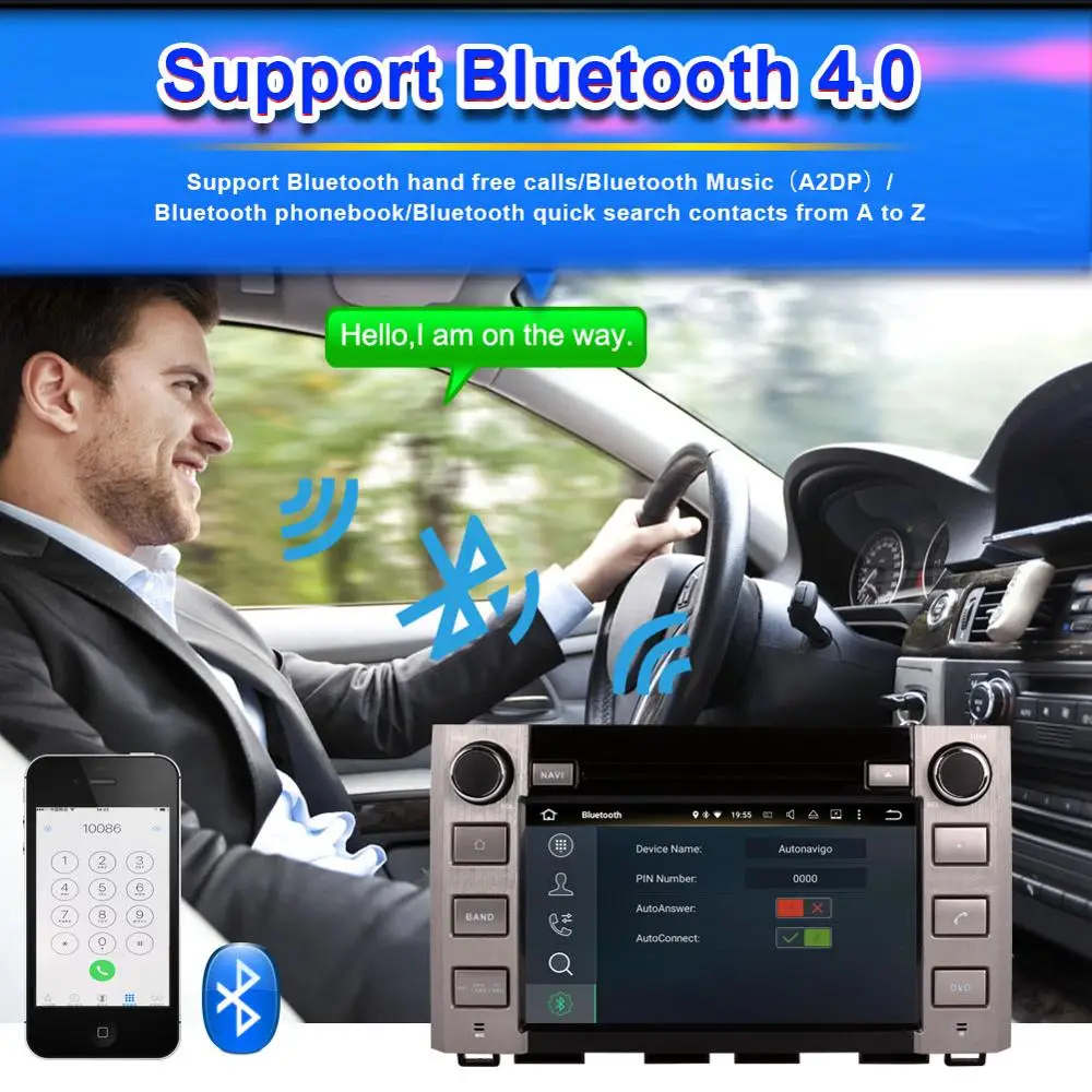 Excellent 4GB RAM Android 7.1/8.0 Car Auto Radio Stereo Head Unit For Toyota Tundra 2014- DVD Multimedia Player GPS Navi Free Map WIFI 4G 4