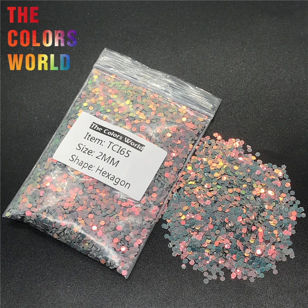

TCI65 Pearlescent Iridescent Blue Grey Color With Gold Light Hexagon Shape Nail Glitter Nail Art Design Makeup DIY Decoration