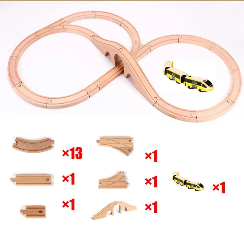 

Standard Train Set Wooden Railway Track Theme Educational Toy Magnetic Electric Train Track Railway Wooden Track Train Brio